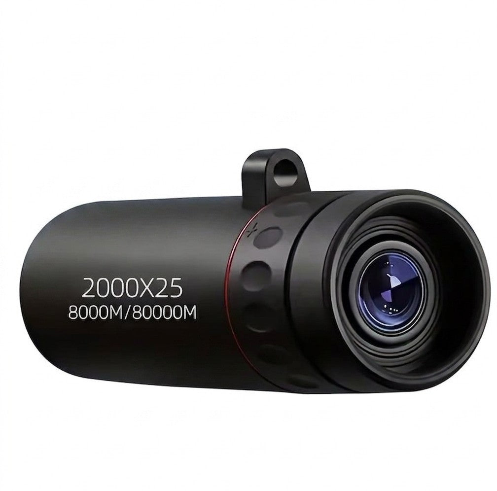Monoculaire HD 2000x25 portable 2025 compact pour voyage randonnée pêche camping observation des étoiles concerts et oiseaux