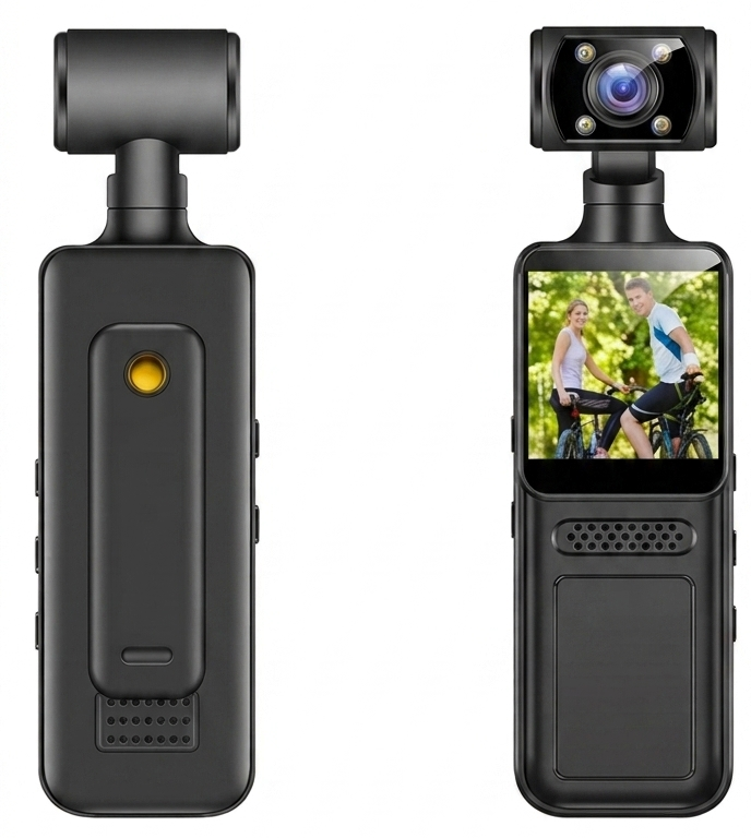 Caméra d’action portable 4K Ultra HD rotative 180° avec WiFi vision nocturne infrarouge pour vlog sport vélo et enregistrement vidéo