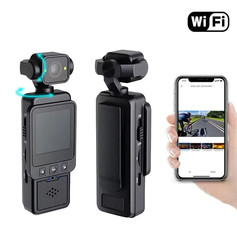 OnePlus 4K Handheld Sports Pocket Camera Display 180° Rotatable WiFi Wireless Video Recorder Built-in Fill Light Motion Camera