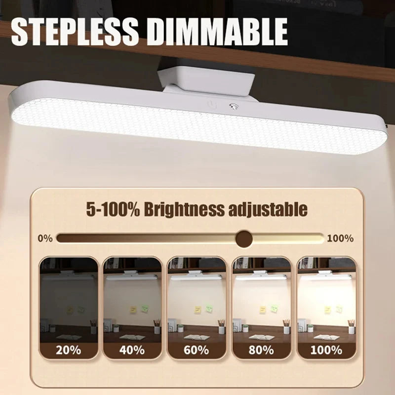 Lampe LED de bureau rechargeable USB avec télécommande magnétique 3 couleurs intensité réglable protection des yeux lecture et apprentissage