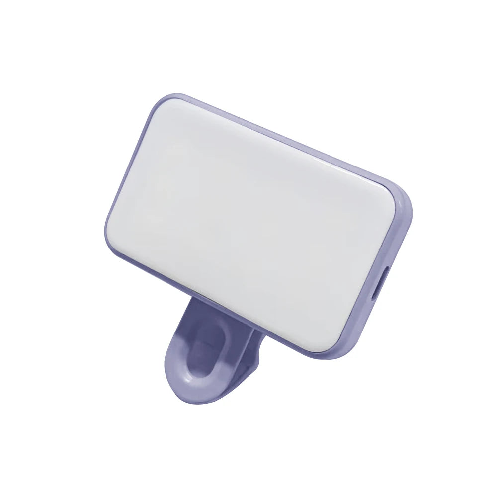 Mini lumière LED rechargeable pour selfie 3 modes de couleur luminosité réglable clip pour téléphone et ordinateur photographie et vidéo
