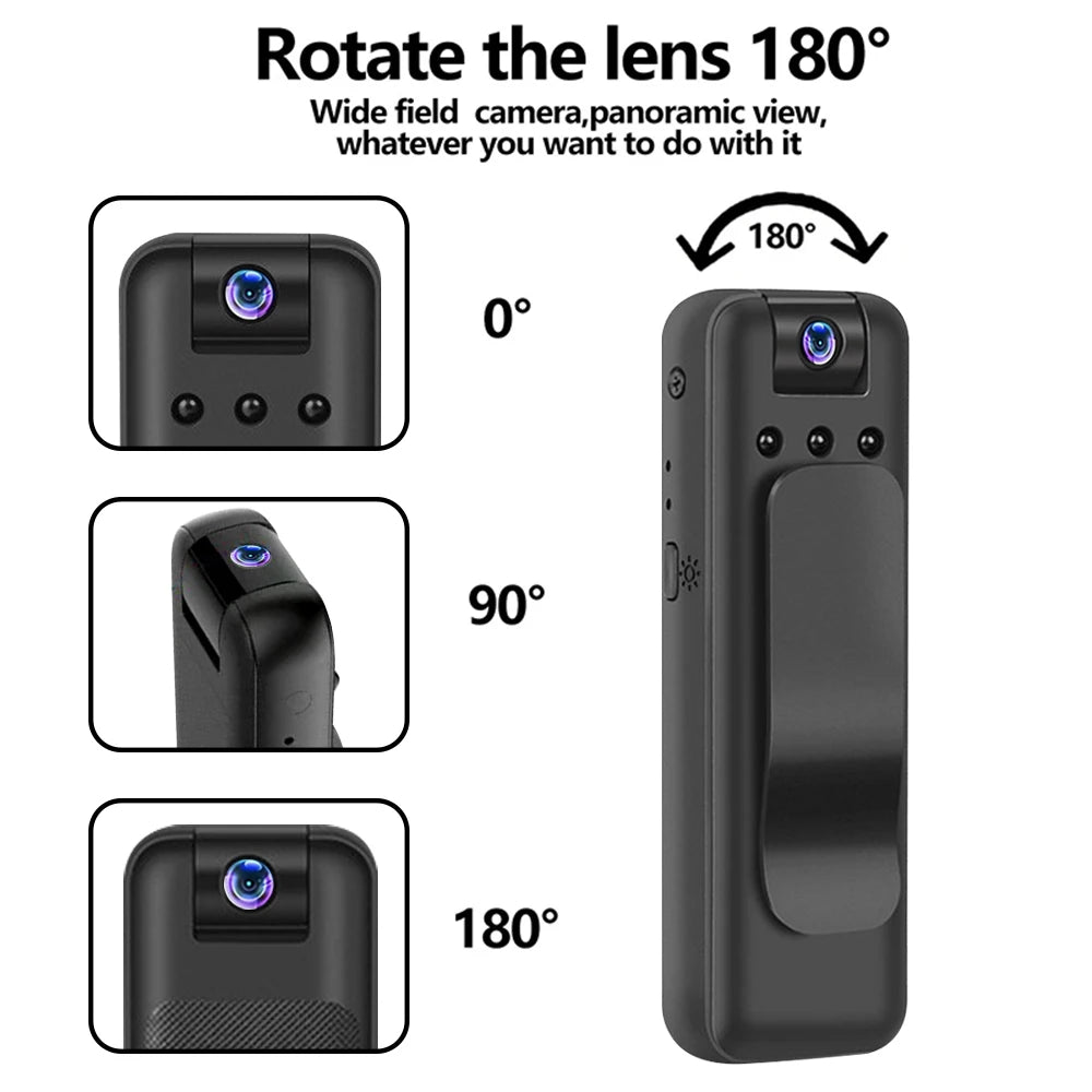 1080P HD Mini Camera Portable Small Digital Video Recorder Surveillance Camcorder Night Vision Video Police BodyCam Infrared
