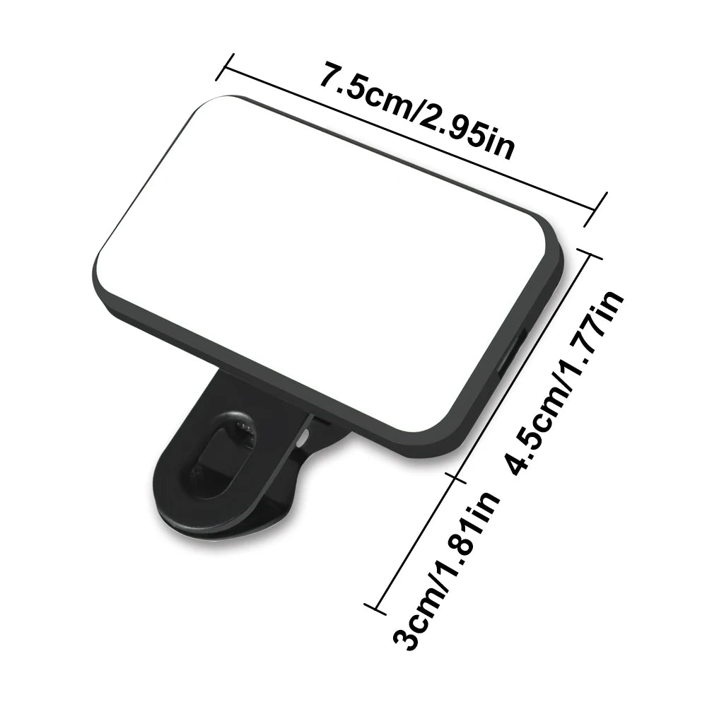 Mini lumière LED rechargeable pour selfie 3 modes de couleur luminosité réglable clip pour téléphone et ordinateur photographie et vidéo