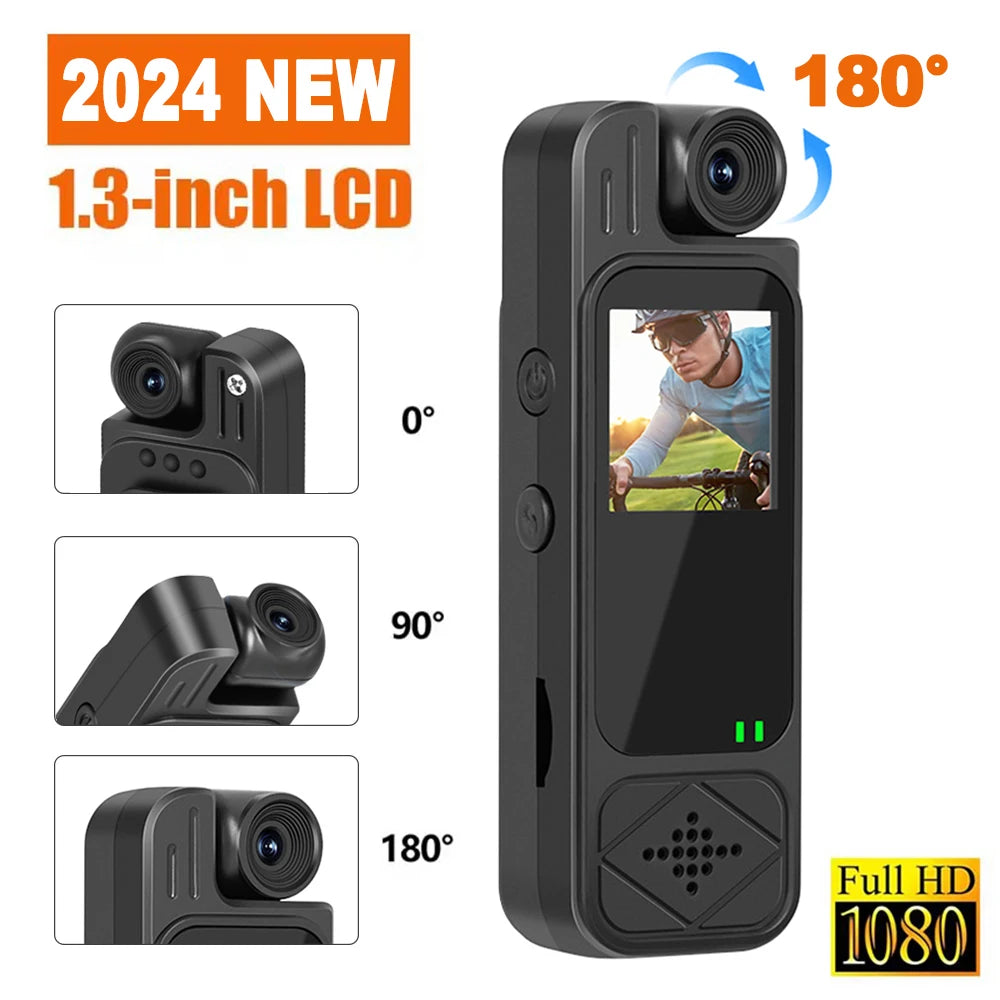 Mini caméra HD 1080P portable caméra sport enregistreur vidéo vision nocturne infrarouge bodycam surveillance et enregistrement terrain