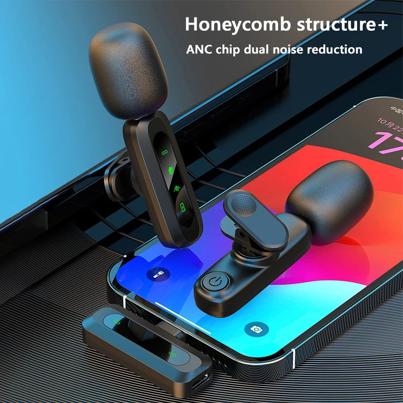 Micro sans fil VIVO avec réduction de bruit connexion Type-C pour iPhone 15 à 17 Android PC streaming et enregistrement audio