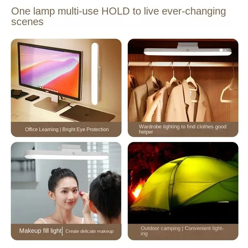 Lampe LED de bureau rechargeable USB avec télécommande magnétique 3 couleurs intensité réglable protection des yeux lecture et apprentissage