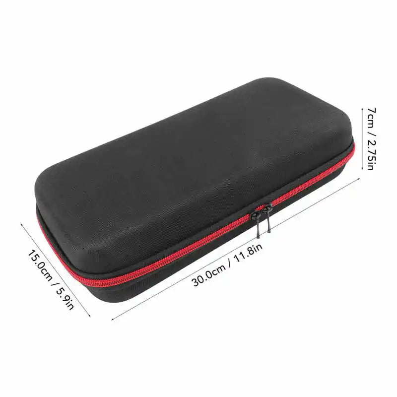 Étui de rangement pour micro sans fil 30x15x7 cm rigide EVA anti-choc avec fermeture éclair sac de transport protecteur portable