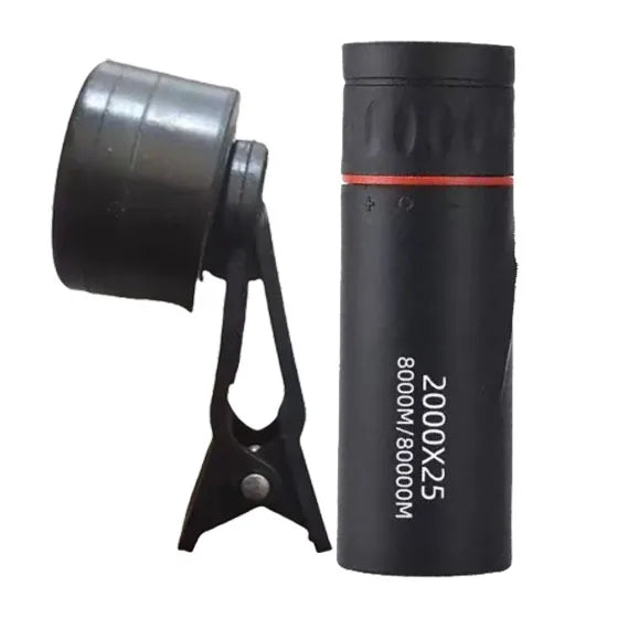 Monoculaire HD 2000x25 portable 2025 compact pour voyage randonnée pêche camping observation des étoiles concerts et oiseaux