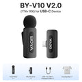 Micro cravate sans fil BOYA rechargeable avec réduction de bruit – compatible iPhone, Android et caméra