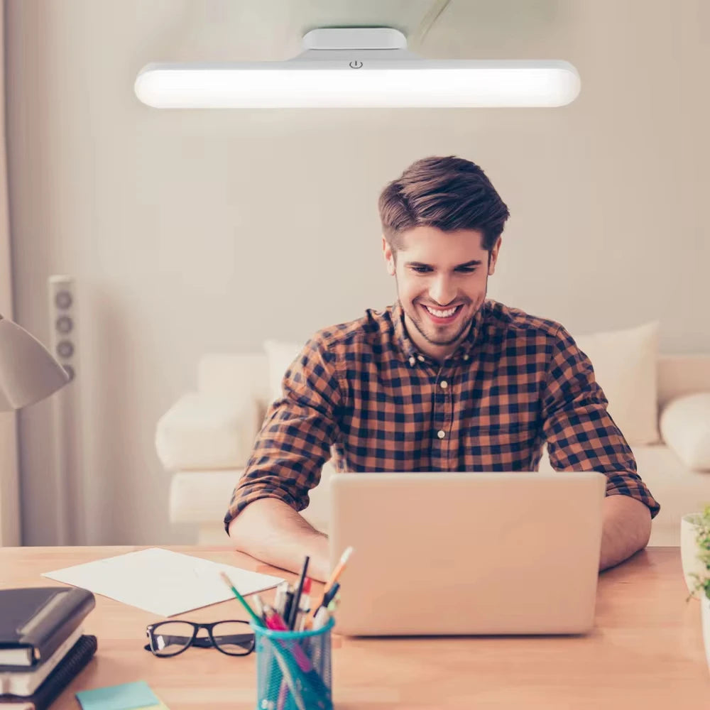 Lampe LED de bureau rechargeable USB avec télécommande magnétique 3 couleurs intensité réglable protection des yeux lecture et apprentissage