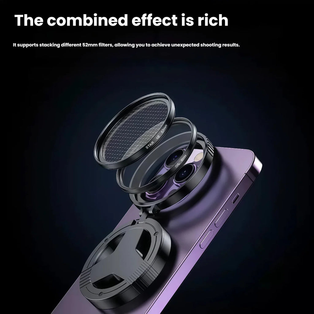 Filtre polarisant magnétique pour téléphone CPL anti-reflet avec traitement optique effet étoile HD pour photographie et vidéo