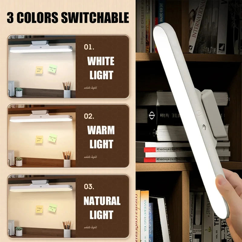 Lampe LED de bureau rechargeable USB avec télécommande magnétique 3 couleurs intensité réglable protection des yeux lecture et apprentissage