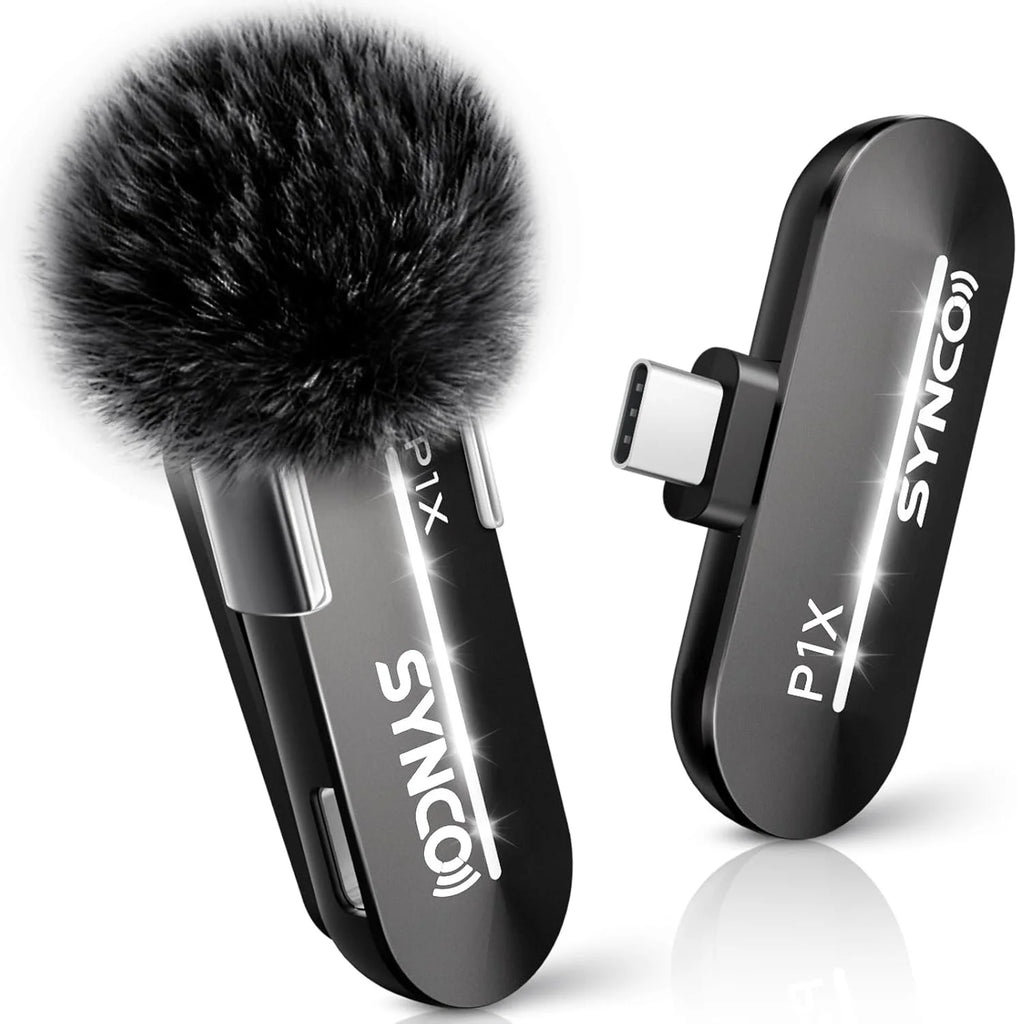 Micro sans fil SYNCO USB-C pour iPhone 15 16 Pro Max Samsung Google Pixel compatible TikTok et enregistrement mobile