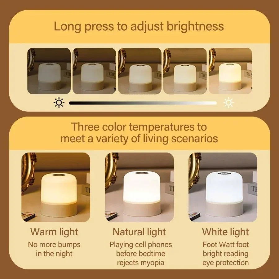 Lampe de table LED tactile GGbingo rechargeable avec télécommande RGB intensité réglable lumière d’ambiance chambre et salon