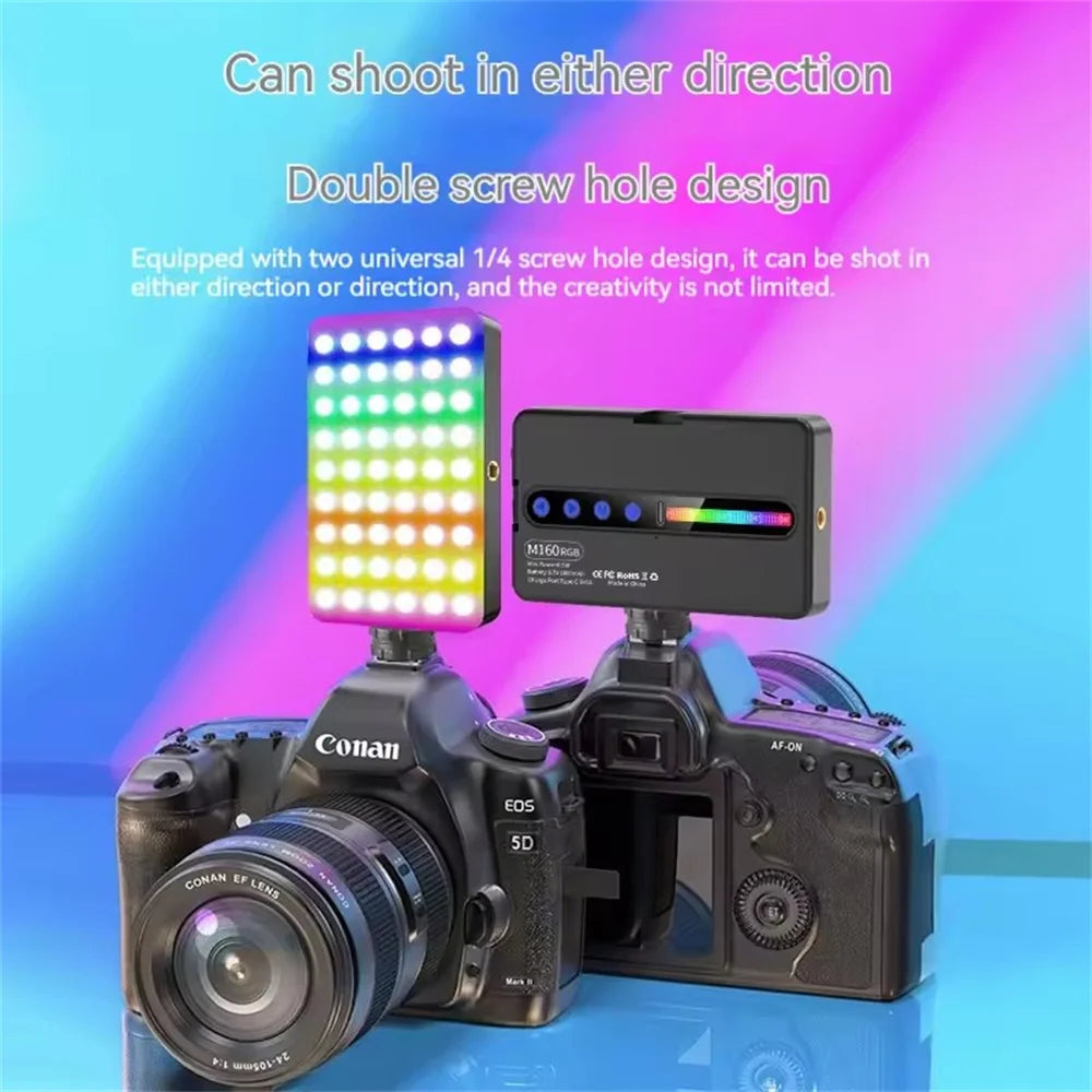 Lampe LED RGB BSLIUFANG portable 2025 pour vidéo et vlog éclairage studio pleine couleur intensité réglable photographie et streaming